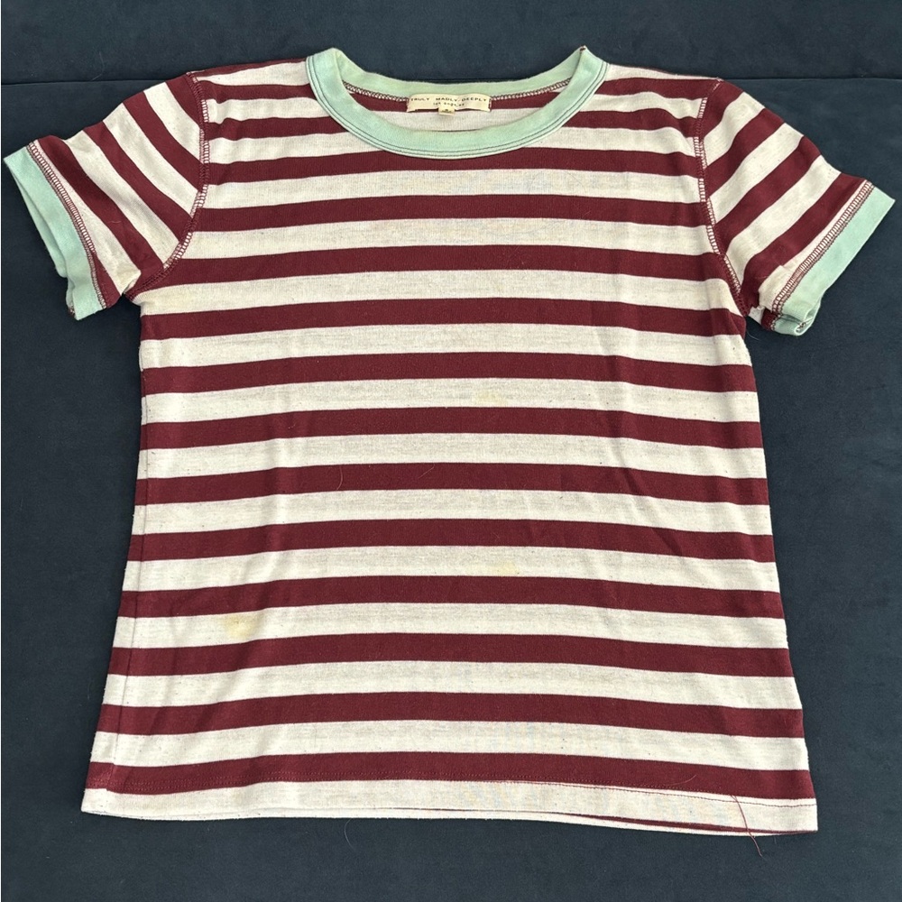 Truly Madly Deeply striped t-shirt